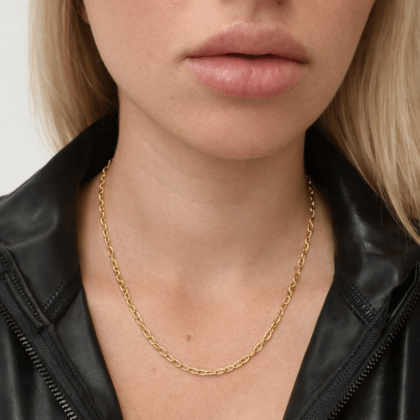 Xuping altın renk minimal zincir kolye kadın
