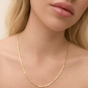 Xuping altın renk disk zincir kolye minimal kadın kolye