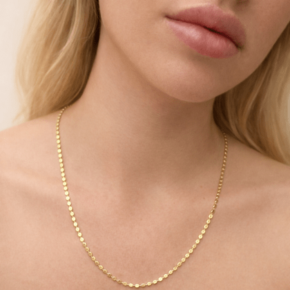 Xuping altın renk disk zincir kolye minimal kadın kolye