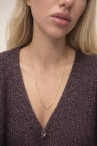 Xuping altın kaplama yılan zincir kolye minimal snake chain kolye